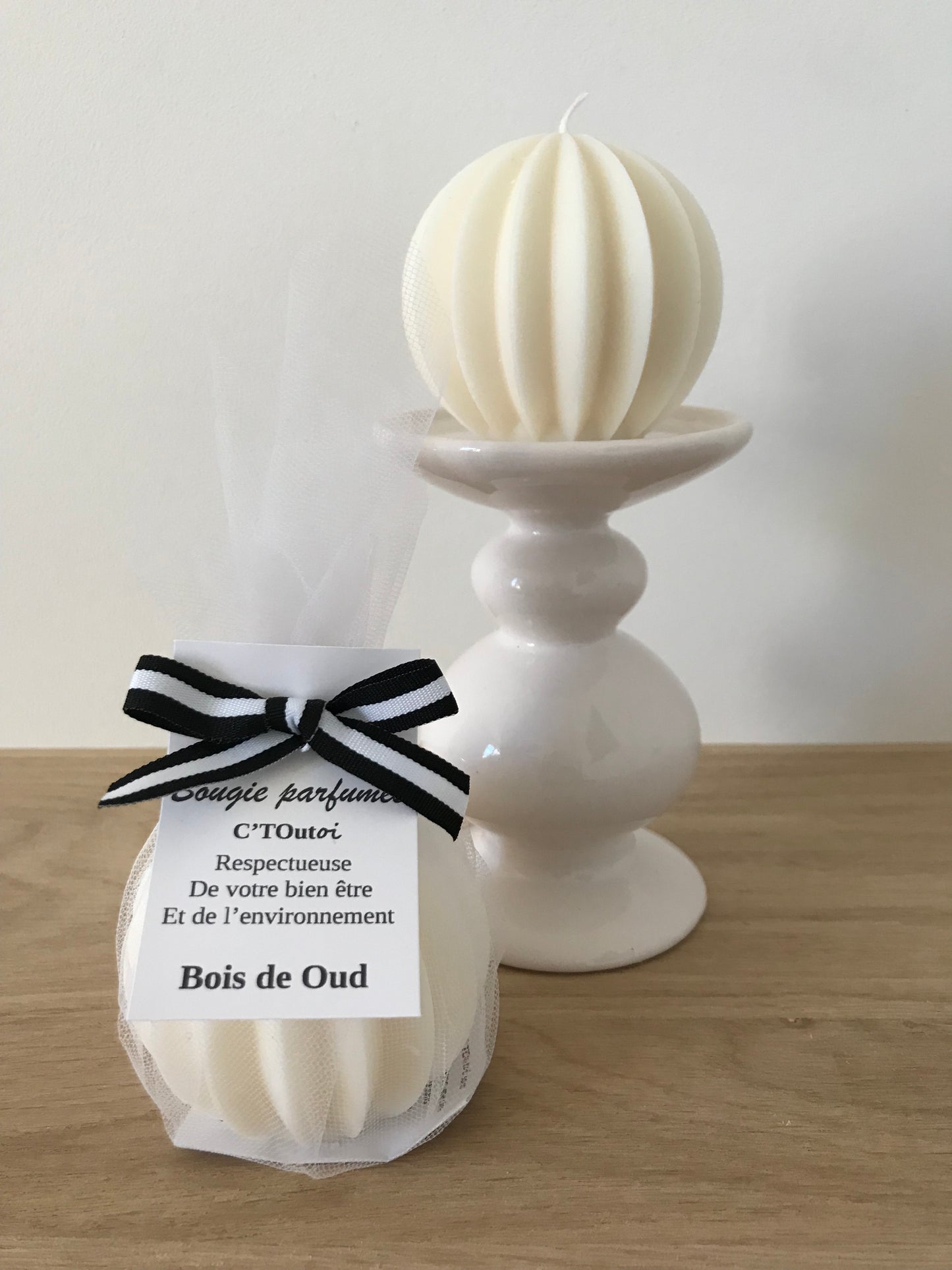 Bougie parfumée boule