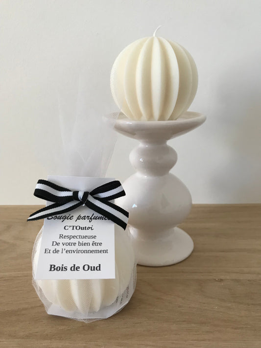 Bougie parfumée boule